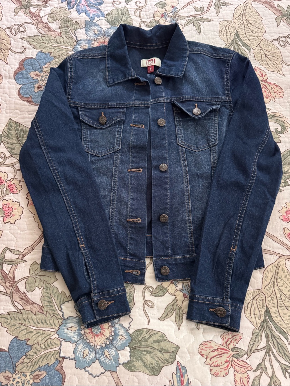 LEI Girls Dark Wash Denim Jacket